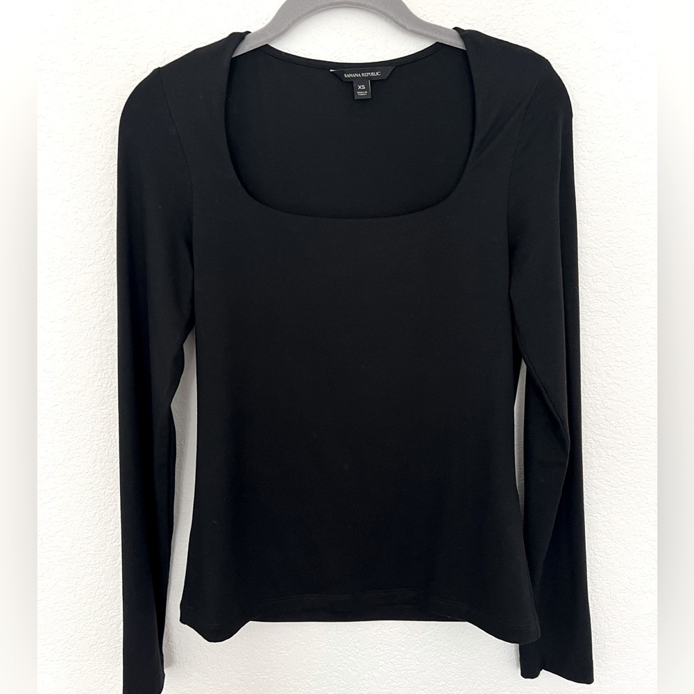 Banana Republic Square Neck Long Sleeve Top - Size XS
